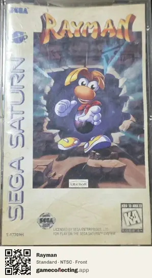 Rayman Sega Saturn, NTSC box front