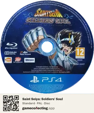 Saint Seiya: Soldiers' Soul PlayStation 4, PAL disc