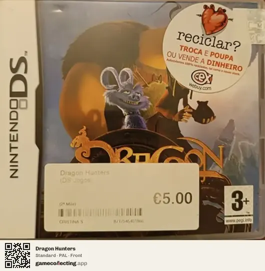 Dragon Hunters Nintendo DS, PAL box front