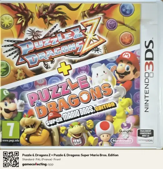 Puzzle & Dragons Z + Puzzle & Dragons: Super Mario Bros. Edition Nintendo 3DS, France box front