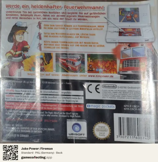 Jake Power: Fireman Nintendo DS, Germany box back