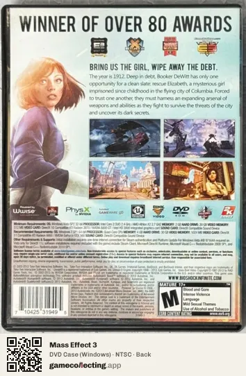 Mass Effect 3 Computer, NTSC box back