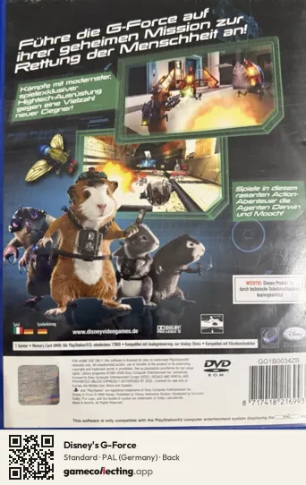 Disney's G-Force PlayStation 2, Germany box back