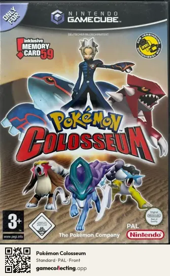 Pokémon Colosseum Nintendo GameCube, PAL box front