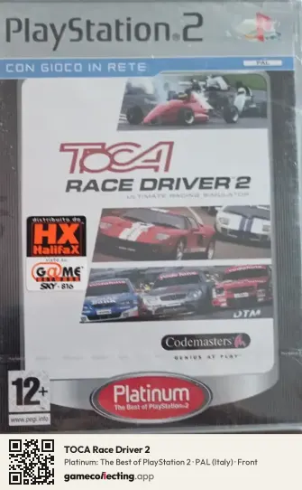 TOCA Race Driver 2 PlayStation 2, Italy box front