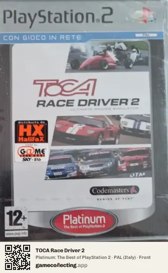 TOCA Race Driver 2 PlayStation 2, Italy box front