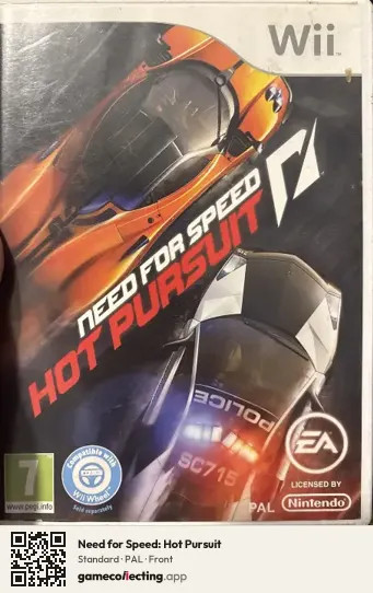 Need for Speed: Hot Pursuit Nintendo Wii, PAL box front