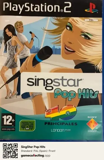 SingStar Pop Hits PlayStation 2, Spain box front