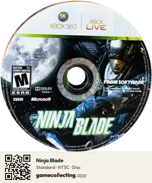 Ninja Blade Xbox 360, NTSC disc