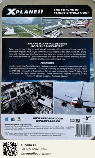 X-Plane 11 Computer, Germany box back