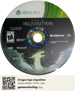 Dragon Age: Inquisition Xbox 360, NTSC disc