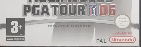Tiger Woods PGA Tour 06, the PEGI square on its front