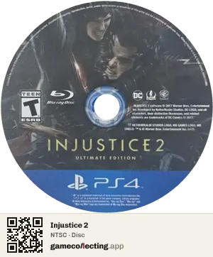 Injustice 2 PlayStation 4, NTSC disc