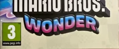 Super Mario Bros. Wonder, the PEGI square on its front