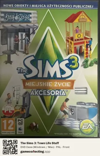 The Sims 3: Town Life Stuff Computer, PAL box front