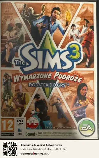 The Sims 3: World Adventures Computer, PAL box front