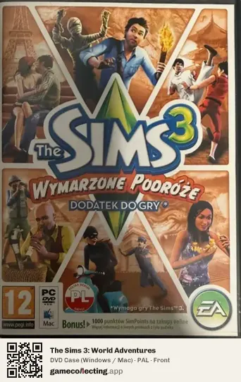 The Sims 3: World Adventures Computer, PAL box front