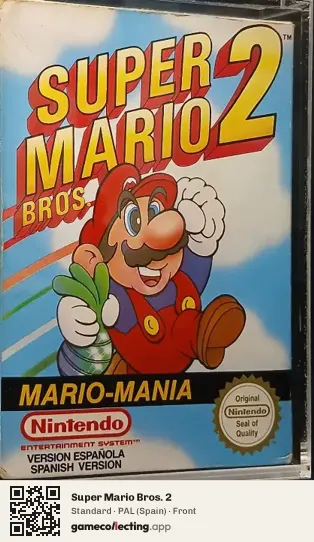 Super Mario Bros. 2 Nintendo Entertainment System, Spain box front