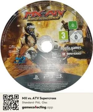 MX vs. ATV Supercross PlayStation 3, PAL disc