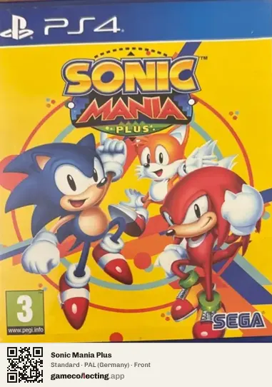Sonic Mania Plus PlayStation 4, Germany box front