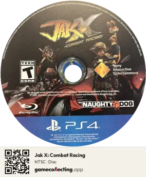 Jak X: Combat Racing PlayStation 4, NTSC disc