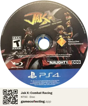 Jak X: Combat Racing PlayStation 4, NTSC disc