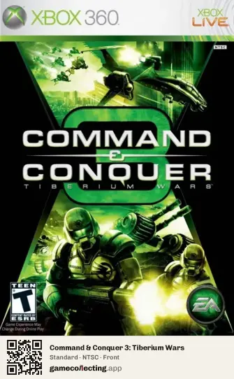 Command & Conquer 3: Tiberium Wars Xbox 360, NTSC box front