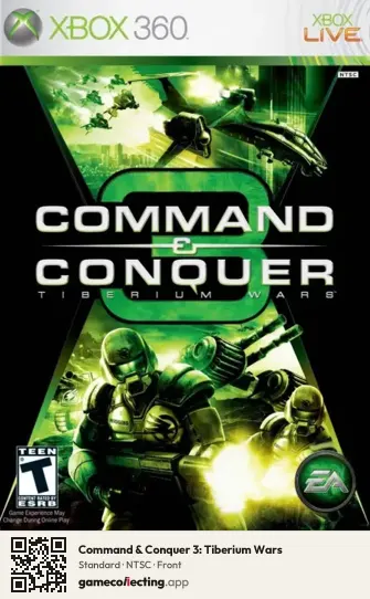 Command & Conquer 3: Tiberium Wars Xbox 360, NTSC box front