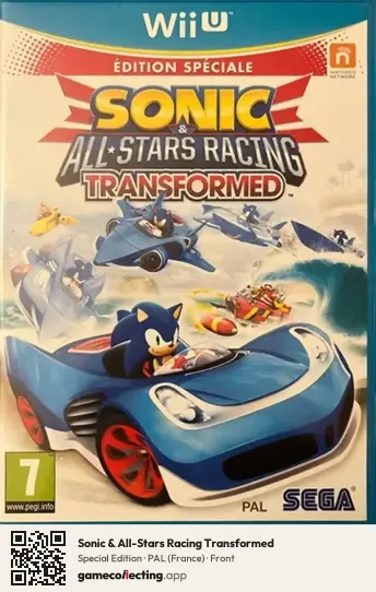 Sonic & All-Stars Racing Transformed Nintendo Wii U, France box front