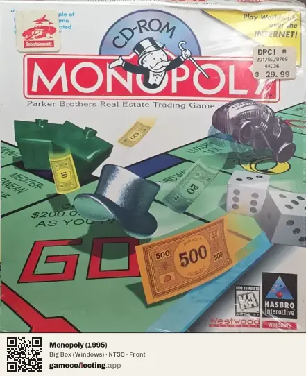 Monopoly (1995) Computer, NTSC box front