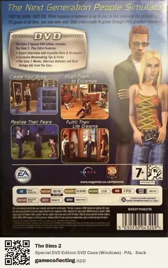 The Sims 2 Computer, PAL box back