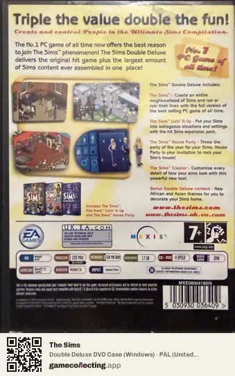 The Sims Computer, United Kingdom box back
