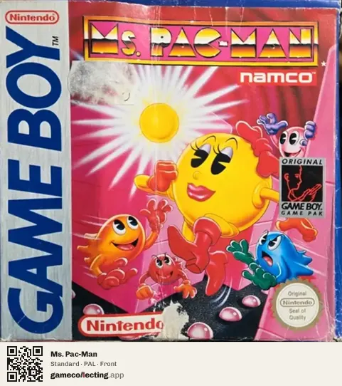 Ms. Pac-Man Game Boy, PAL box front