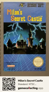 Milon's Secret Castle Nintendo Entertainment System, NTSC cartridge label