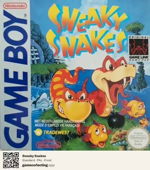 Sneaky Snakes Game Boy, PAL box front