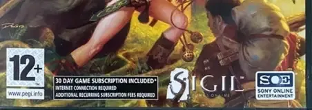 Vanguard: Saga of Heroes, the PEGI square on its front