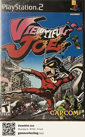 Viewtiful Joe PlayStation 2, NTSC box front