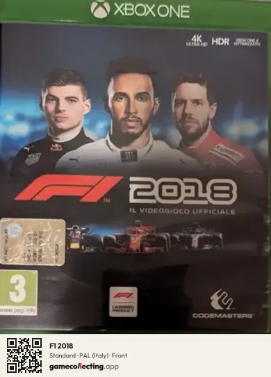 F1 2018 Xbox One, Italy box front