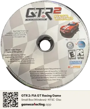 GTR 2: FIA GT Racing Game Computer, NTSC disc