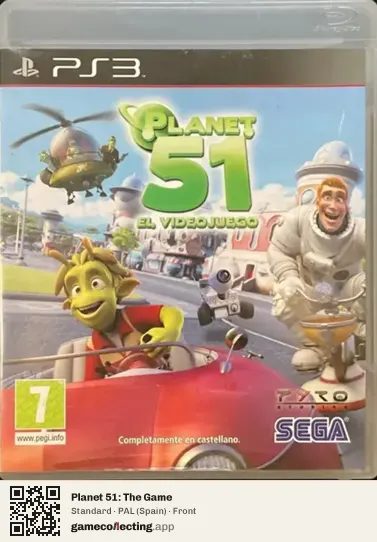 Planet 51: The Game PlayStation 3, Spain box front
