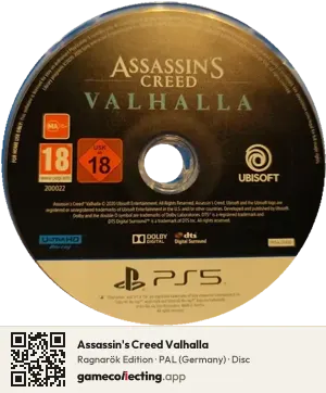 Assassin's Creed Valhalla PlayStation 5, PAL disc