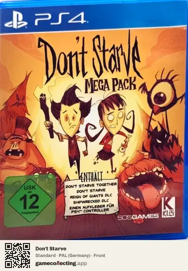 Don't Starve PlayStation 4, Germany box front