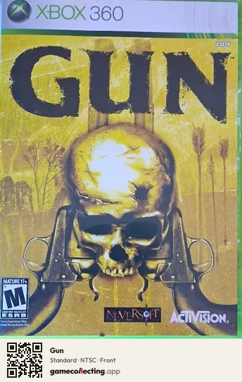 Gun Xbox 360, NTSC box front