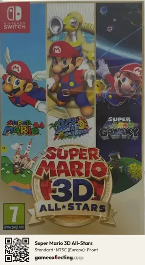 Super Mario 3D All-Stars Nintendo Switch, Europe box front