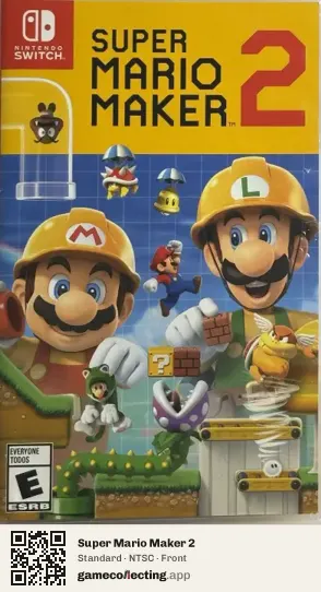 Super Mario Maker 2 Nintendo Switch, NTSC box front