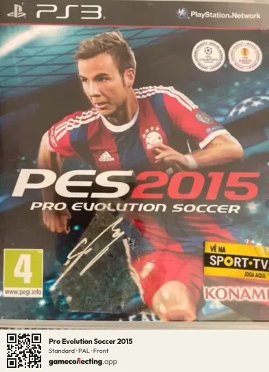 Pro Evolution Soccer 2015 PlayStation 3, PAL box front