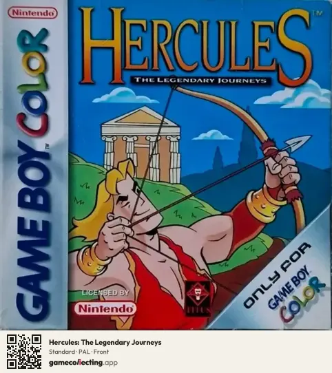 Hercules: The Legendary Journeys Game Boy Color, PAL box front