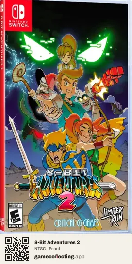 8-Bit Adventures 2 Nintendo Switch, NTSC box front