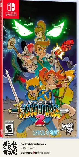 8-Bit Adventures 2 Nintendo Switch, NTSC box front