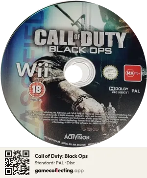 Call of Duty: Black Ops Nintendo Wii, PAL disc